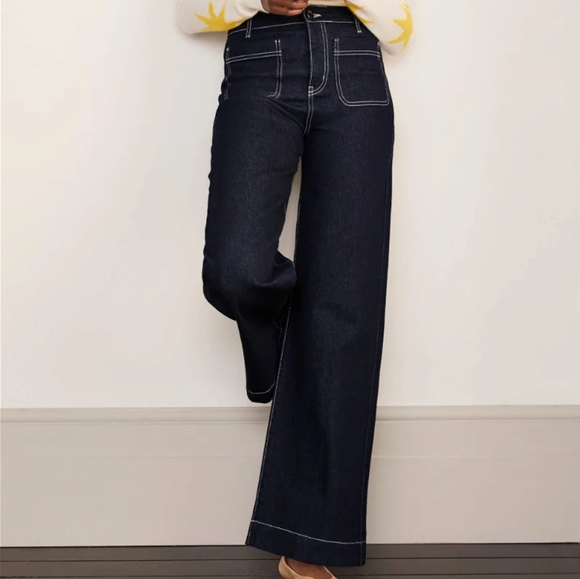 Boden Denim - Boden Patch Pocket Wide Leg Jean SZ.8P